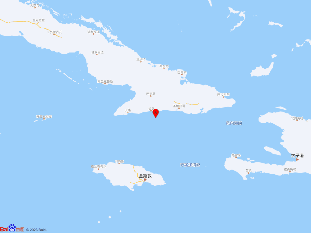 古巴南部海域發生5.9級地震