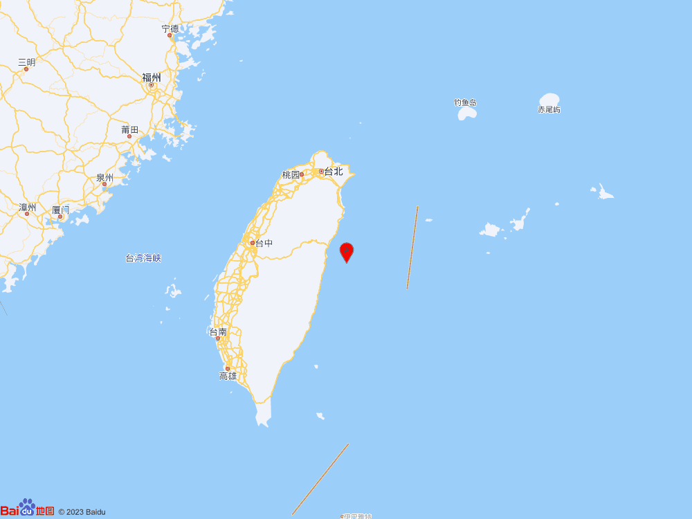 臺灣花蓮縣海域發生4.8級地震