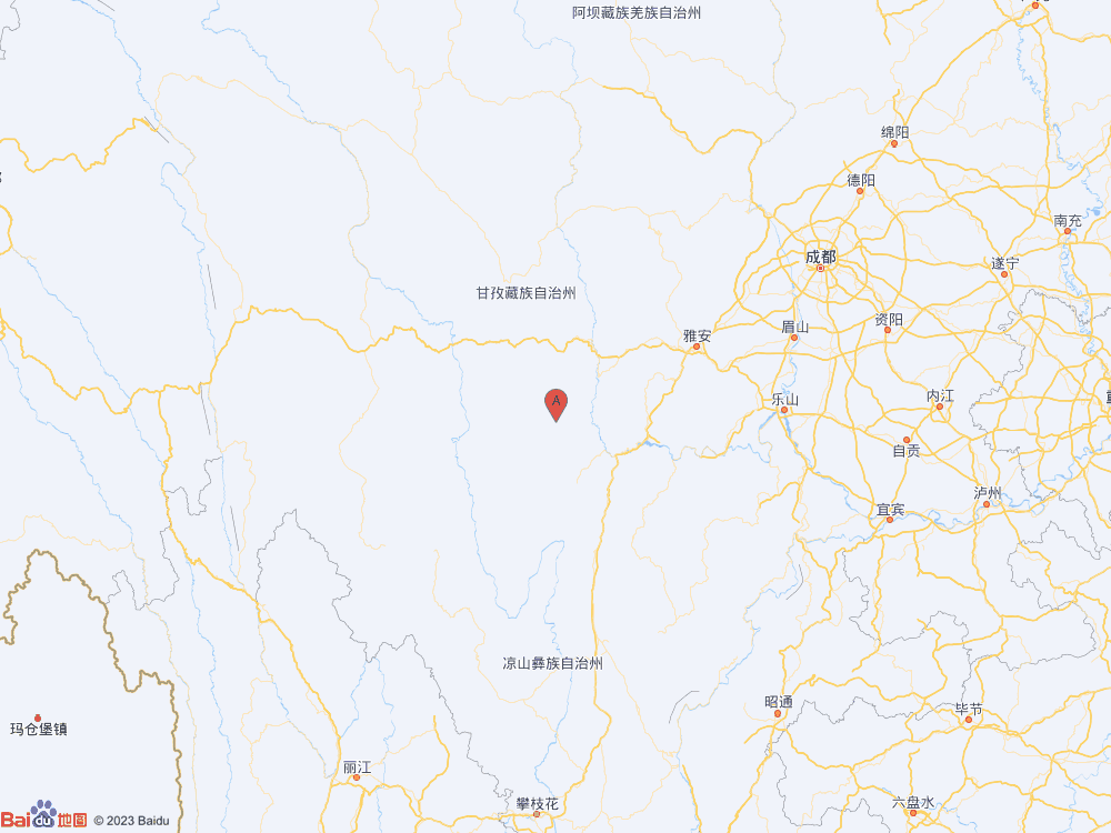 四川甘孜州康定市發生3.0級地震