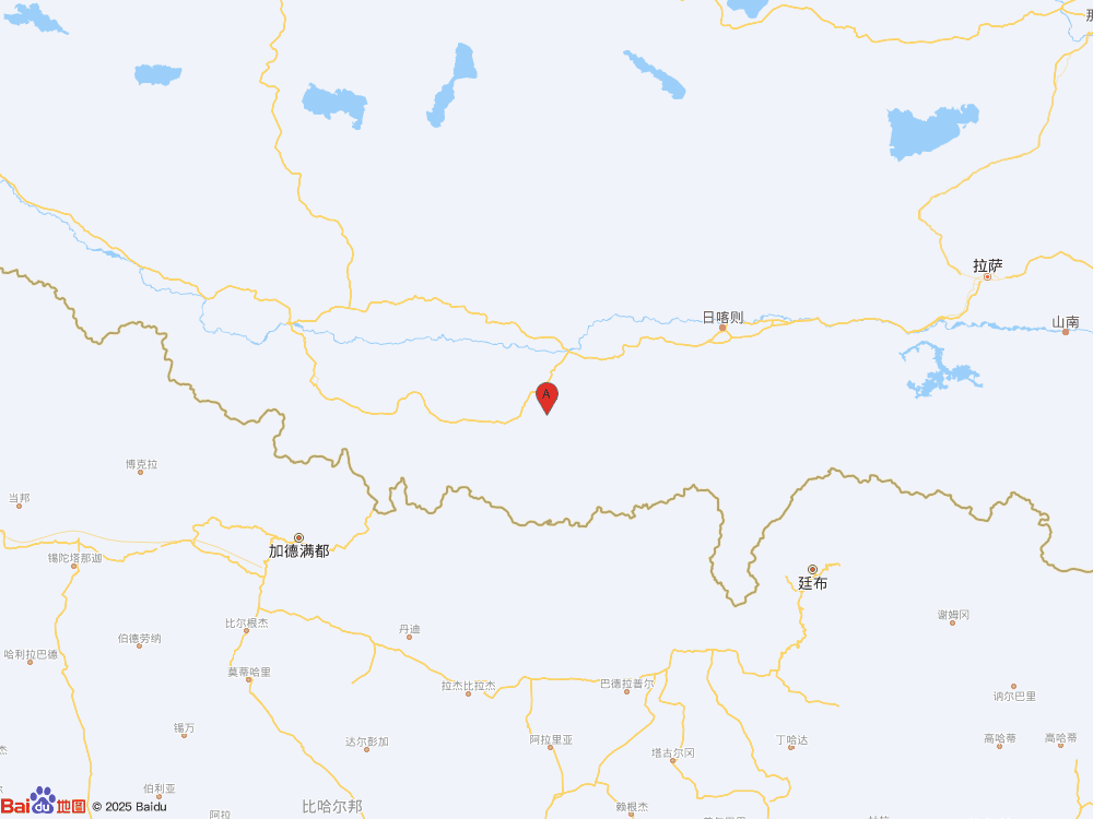 西藏日喀則市定日縣發(fā)生3.6級(jí)地震