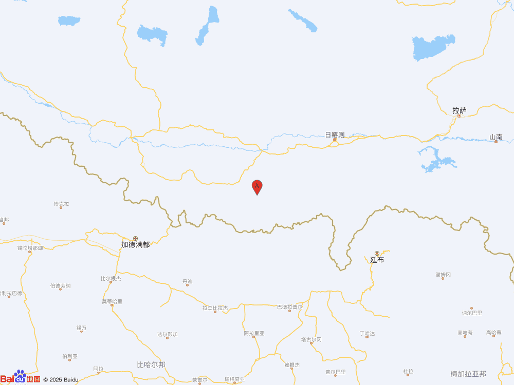 西藏日喀則市定日縣發(fā)生3.2級地震