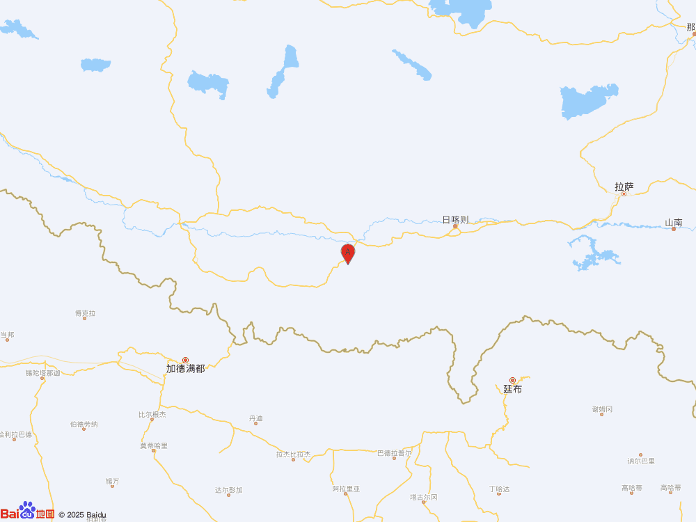 西藏日喀則市定日縣發(fā)生3.0級地震