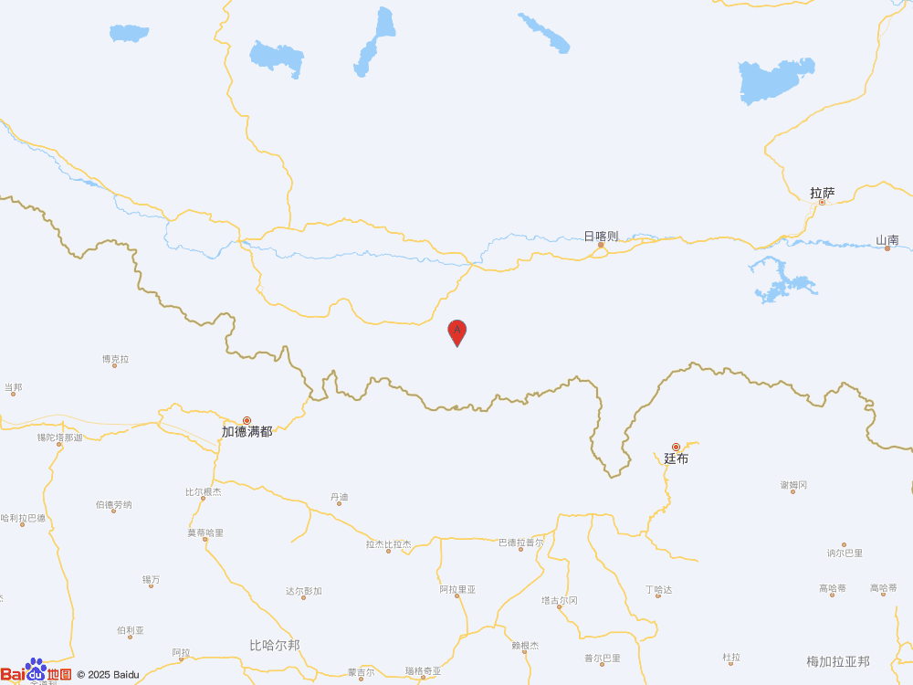 西藏日喀則市定日縣發(fā)生4.0級地震