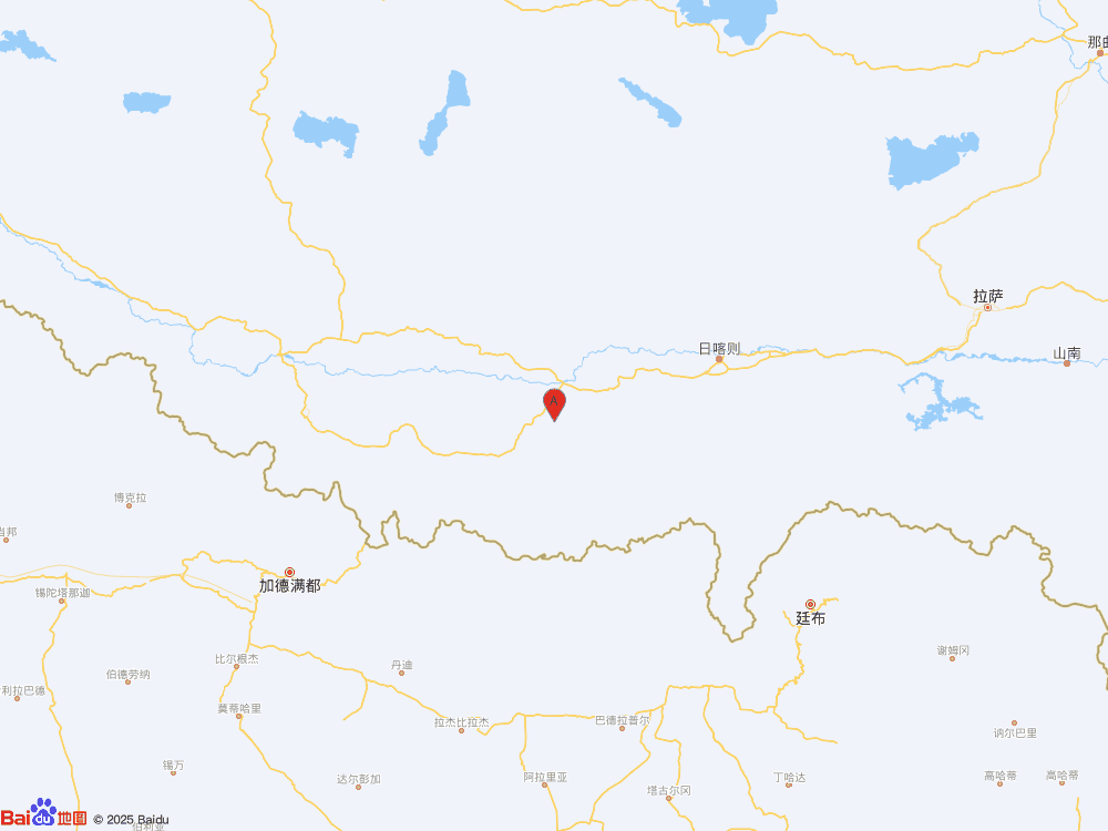 西藏日喀則市拉孜縣發(fā)生3.0級地震