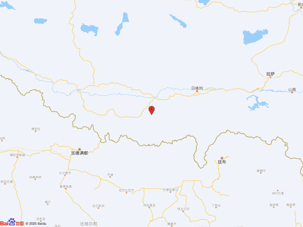 西藏日喀則市定日縣發(fā)生3.1級地震