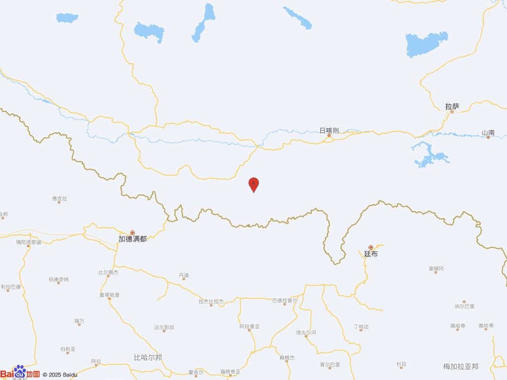 西藏日喀則市定日縣發(fā)生3.3級地震