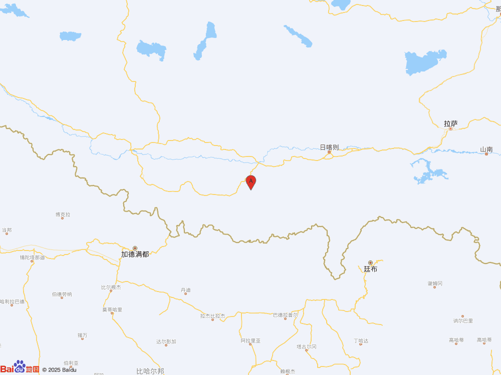 西藏日喀則市定日縣發(fā)生3.0級地震