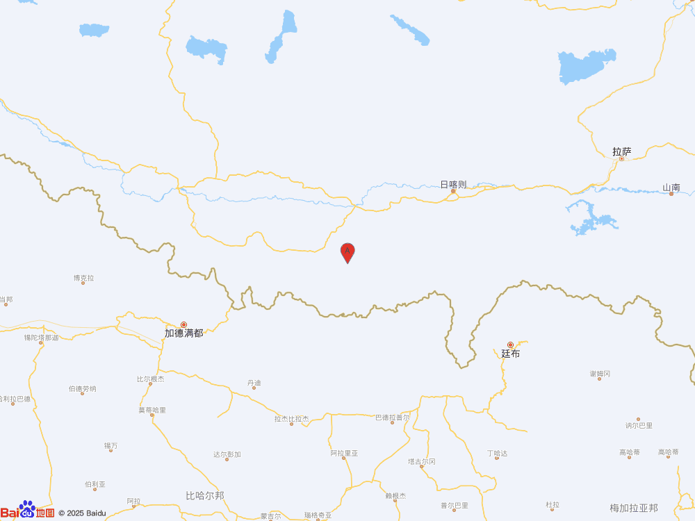 西藏日喀則市定日縣發(fā)生3.0級地震