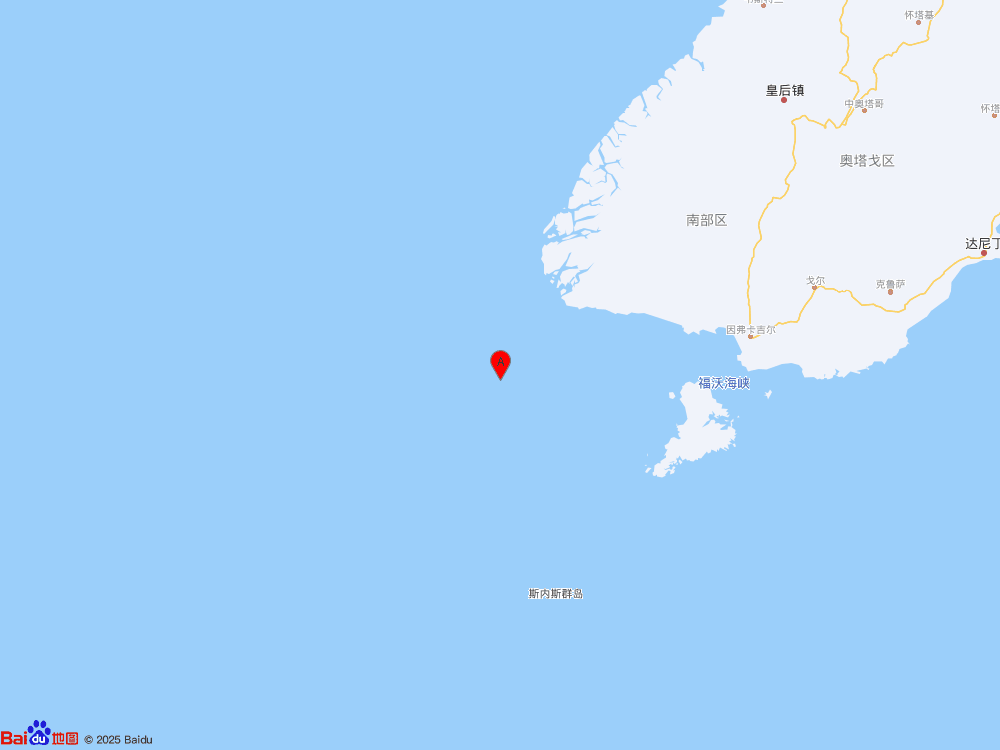 新西蘭南島西岸遠海發(fā)生6.8級地震