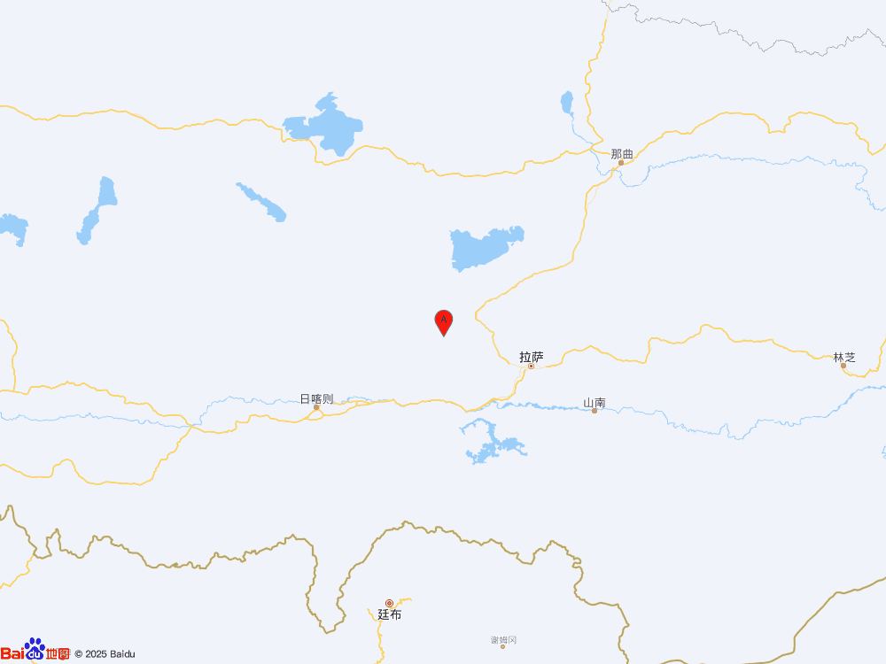 西藏拉薩市當雄縣發生3.8級地震
