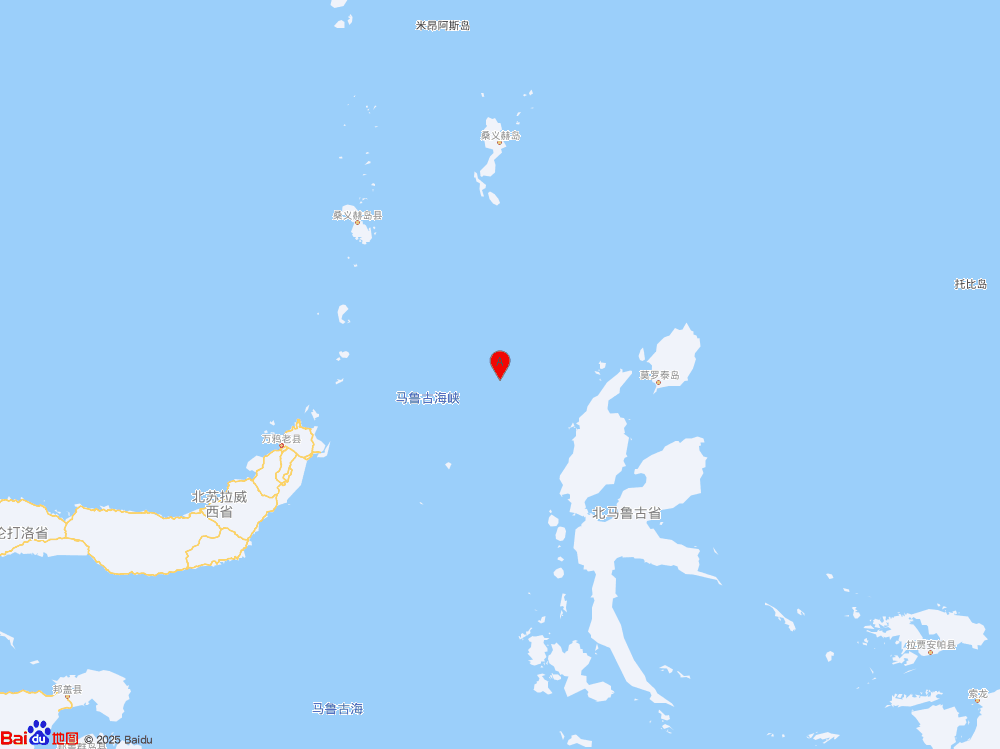 印尼馬魯古海北部發生5.9級地震