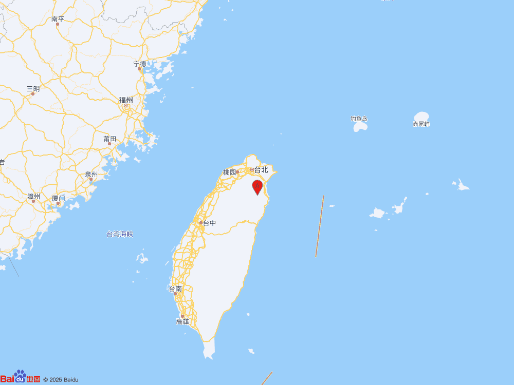 臺灣宜蘭縣發生4.6級地震