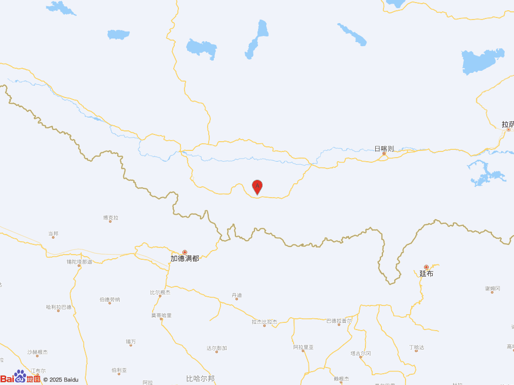 西藏日喀則市定日縣發生3.1級地震