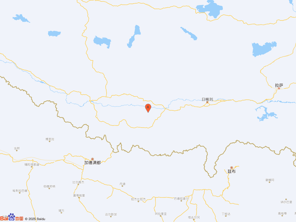 西藏日喀則市定日縣發生3.4級地震