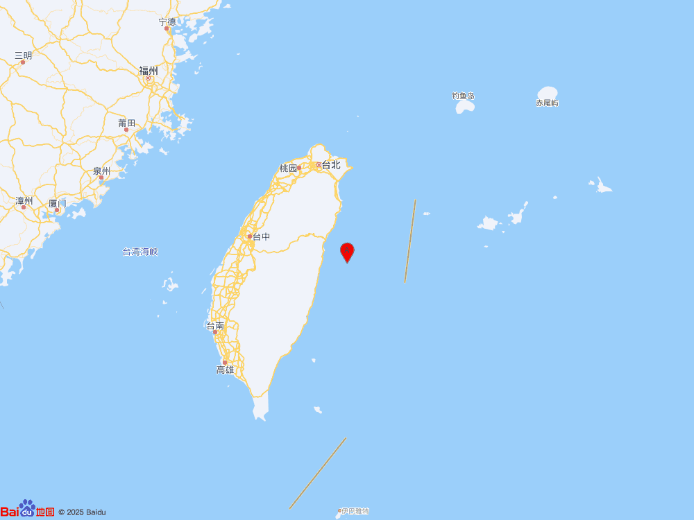 臺灣花蓮縣海域發生4.9級地震