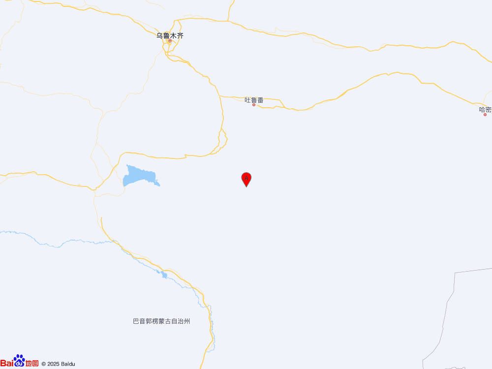 新疆吐魯番市托克遜縣發生3.4級地震