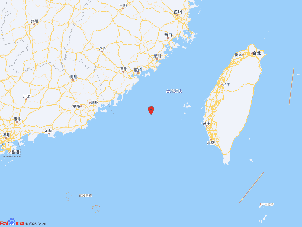 臺灣海峽發生3.0級地震