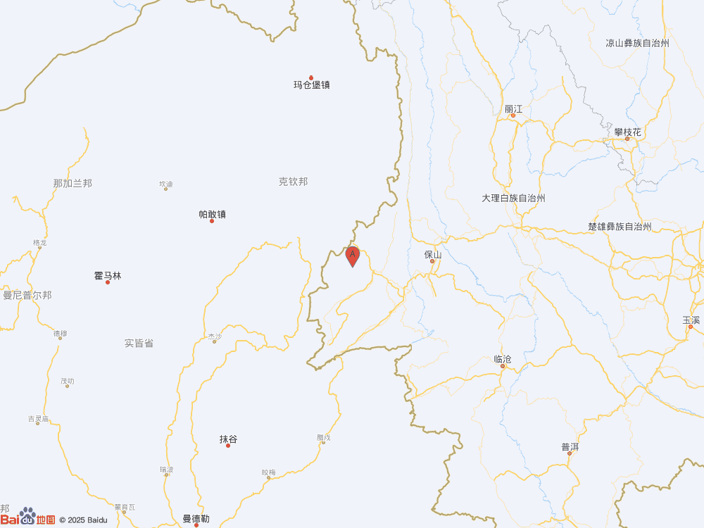 云南德宏州盈江縣發生4.5級地震