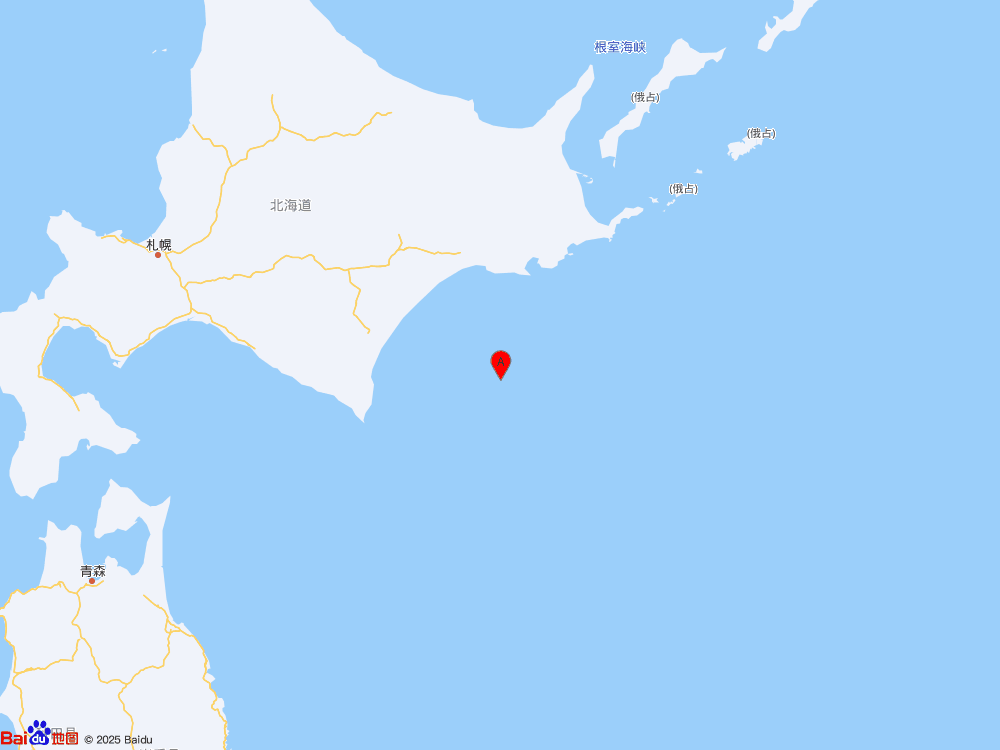 日本北海道附近海域發(fā)生6.0級地震