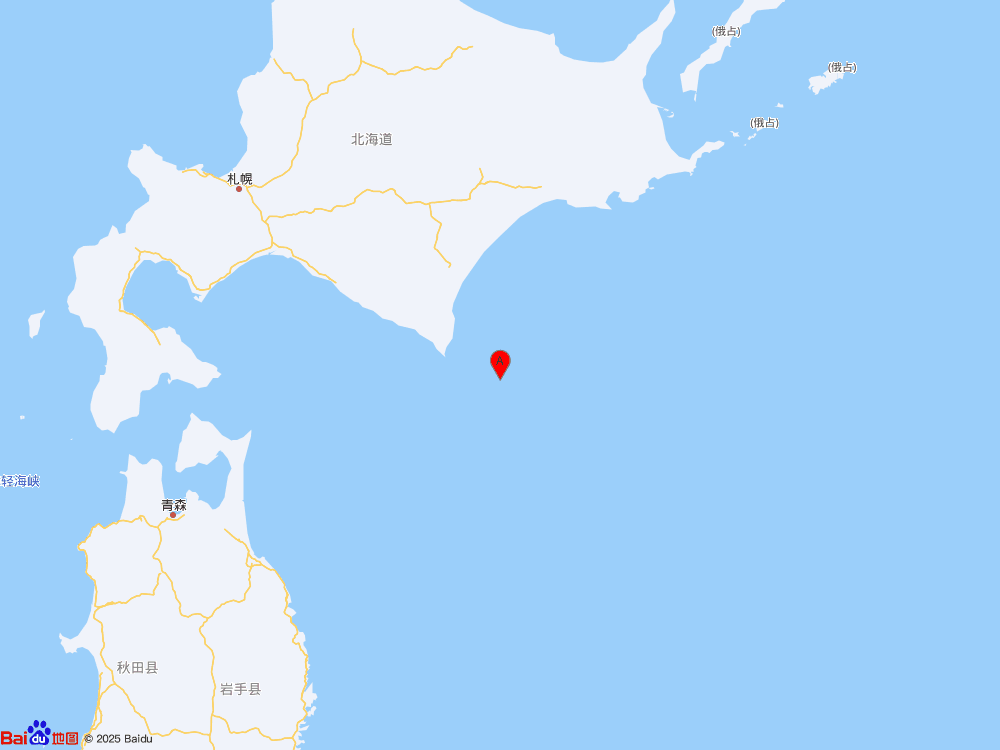 日本北海道附近海域發(fā)生5.9級地震