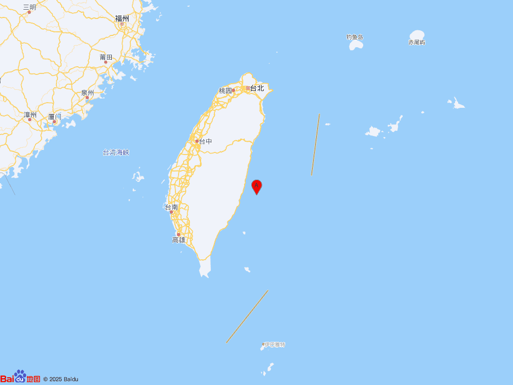 臺(tái)灣臺(tái)東縣海域發(fā)生5.8級(jí)地震