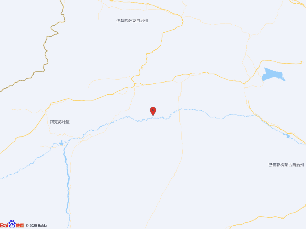 新疆阿克蘇地區庫車市（北緯41.08度，東經83.46度）發生3.2級地震