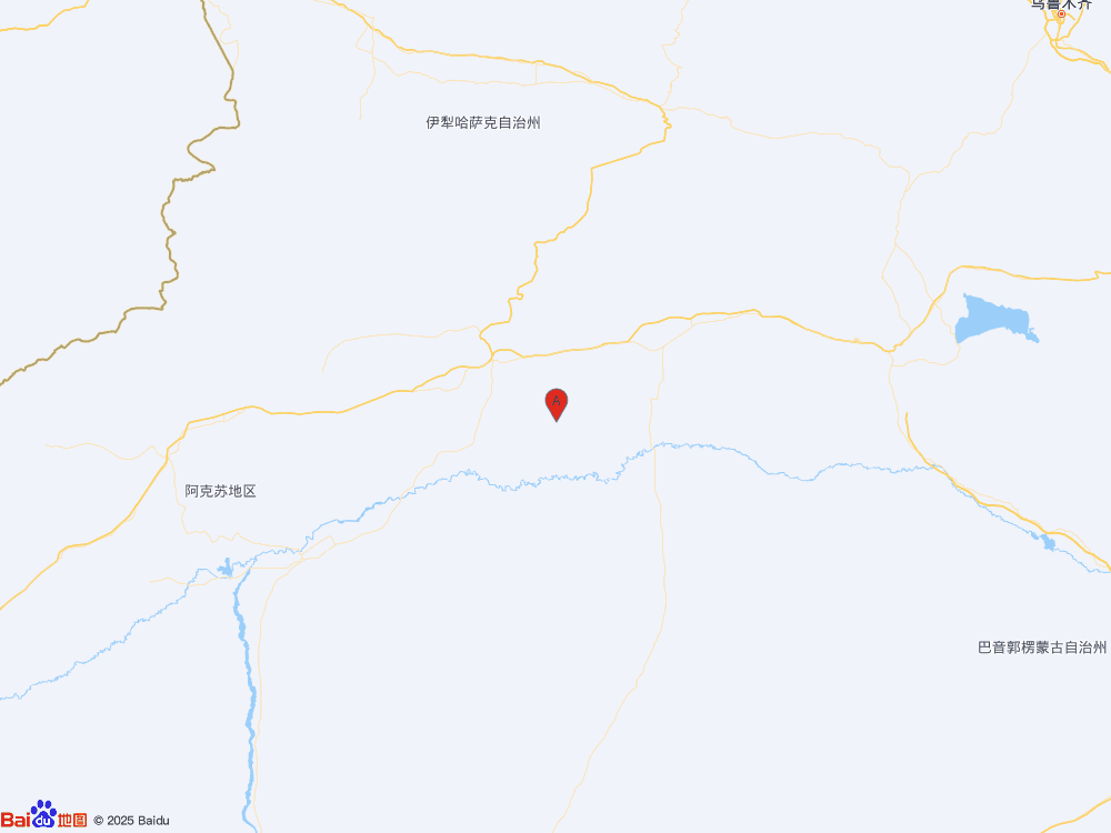 新疆阿克蘇地區庫車市（北緯41.38度，東經83.44度）發生3.1級地震