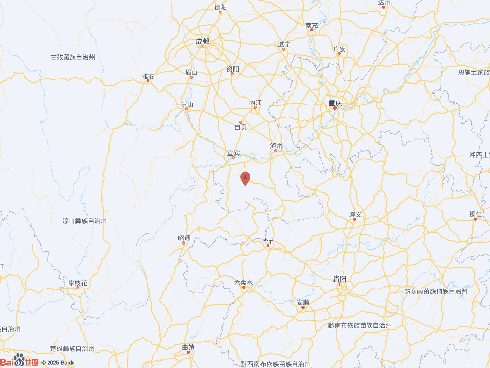 四川宜賓市長寧縣（北緯28.33度，東經104.87度）發生3.1級地震